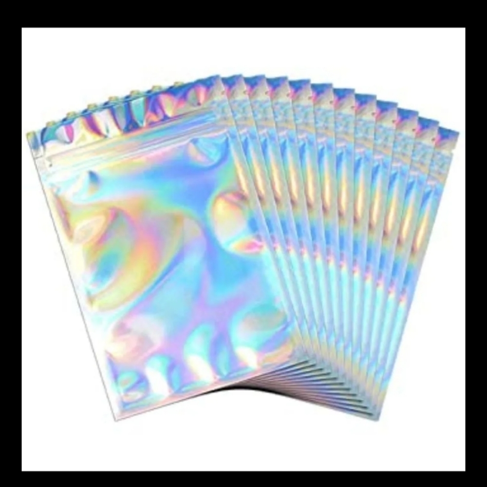 20 holographic zip bags